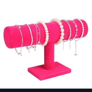 Velvet/PU Leather Bracelet Necklace Display Stand